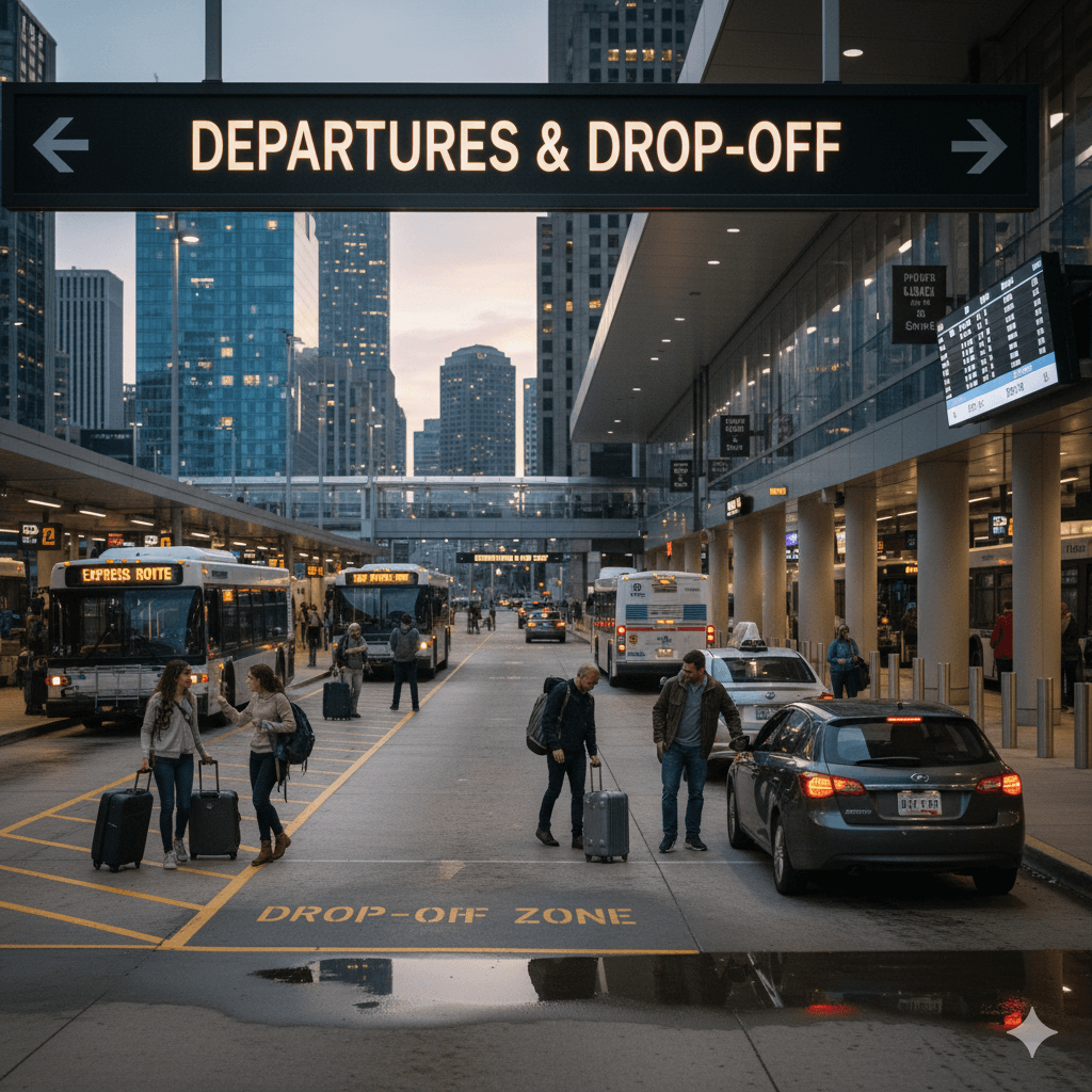 Bus stand pickup & drop